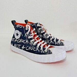 Converse 10.5 Chuck Taylor All Star Unt1tl3d Not A Chuck Black High Top 166502C